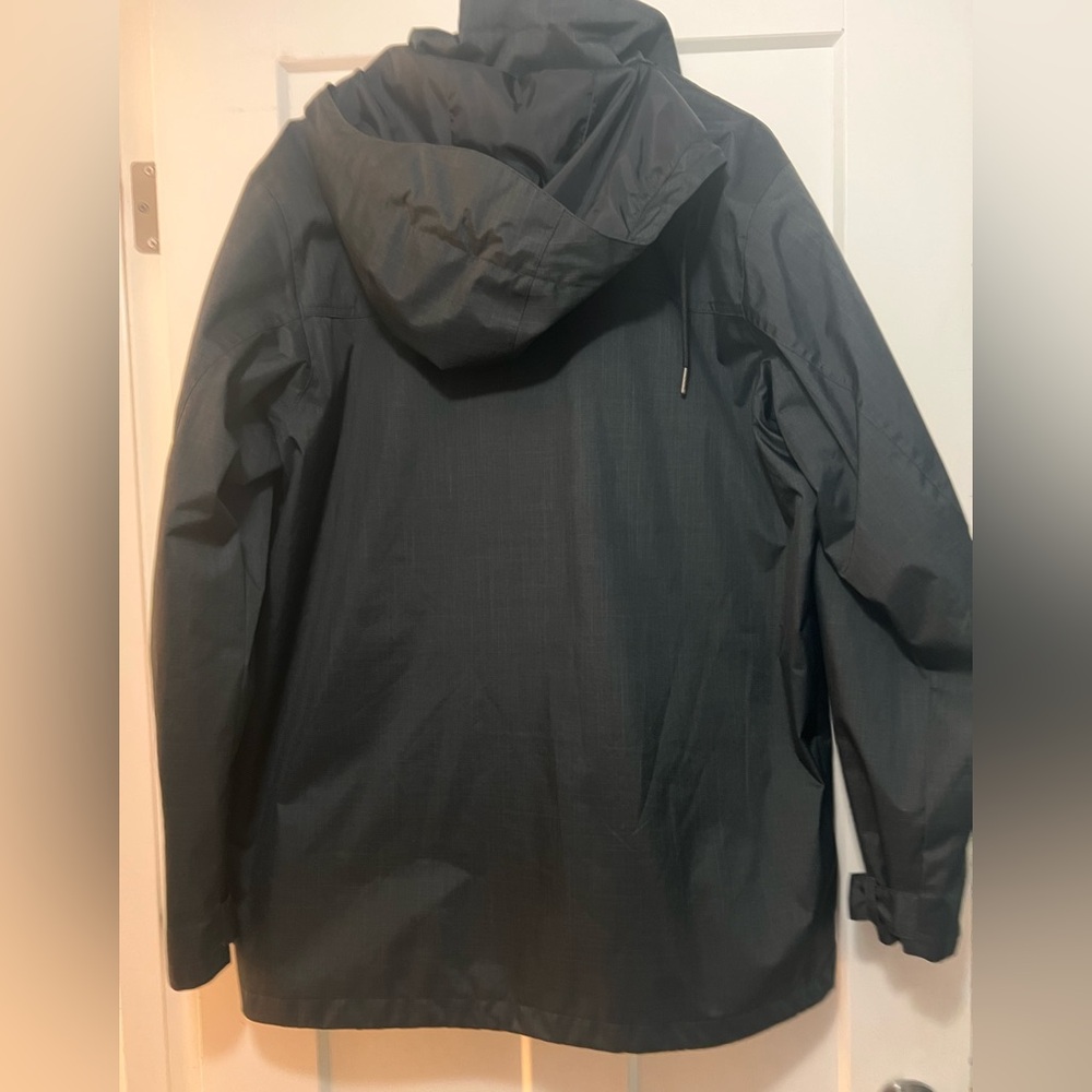 Columbia Men's Black Raincoat Horizons Pine II Interchange Jacket Omni Tech L XL - Picture 9 of 9